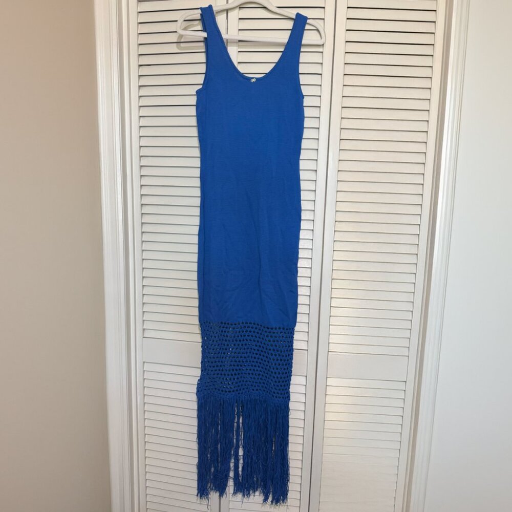 PQ Swim Cobalt Blue Fringe Maxi Dress - Picture 9 of 11